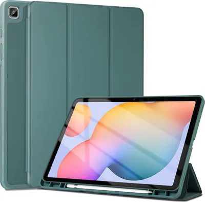 Image de Smart Cover pour la tablette Samsung Galaxy Tab S9 Housse de protection Housse Stand Case ajustable avec porte-stylo en vert