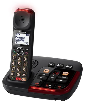 Produktbild von Panasonic KX-TGM420GB Digitales Schnurlostelefon, digitaler Anrufbeantworter, Basiseinheit & Einzelhörer, LCD, Slow-Talk-Modus, hörgerätekompatibel, Blockierung von Störanrufen, Deutsche Version