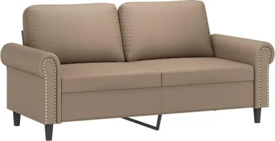 Produktbild von vidaXL 2-Sitzer-Sofa Cappuccino-Braun 140 cm Kunstleder