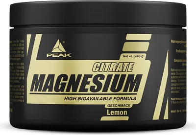 Produktbild von Magnesium Citrat - 240g : Lemon I Pulver I Energiestoffwechsel I Vitamin C I Vitamin B6 I Elektrolyte I Muskelfunktion I bei Krämpfen I vegan I glutenfrei