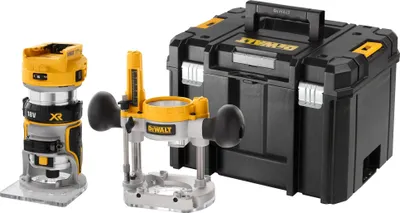 Image de Fraiseuse combinée sans fil DCW604NT-XJ 18V DeWALT, défonceuse / affleureuse + TSTAK-Box VI