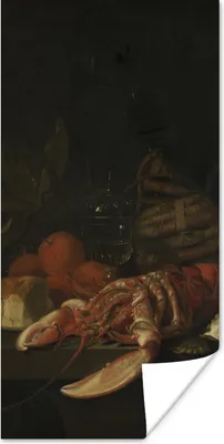 Produktbild von MuchoWow® Poster Stilleben - Gemälde von Jan Davidsz. de Heem 20x40 cm - Plakat - Foto