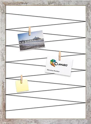Produktbild von Fotohalter Pinnwand Fotorahmen Bilderrahmen 20 Holzklammer CLAMARO Collage Flex, Flex Größe:45x65, Flex Farbe:Vintage Weiß