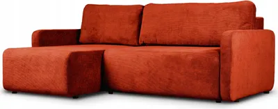 Produktbild von Ecksofa - Mit Schlaffunktion und Bettkasten - L-Form - Links - Rot - 222 x 96 x 148 cm - Schlafsofa - Modernes Sofa - CUBE