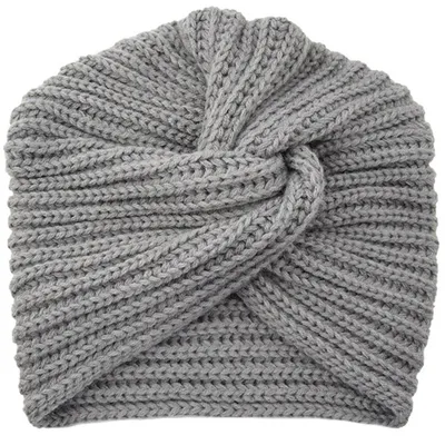 Obrázok produktu pre Turbanová Čiapka Štýlová - Sivá KP6609