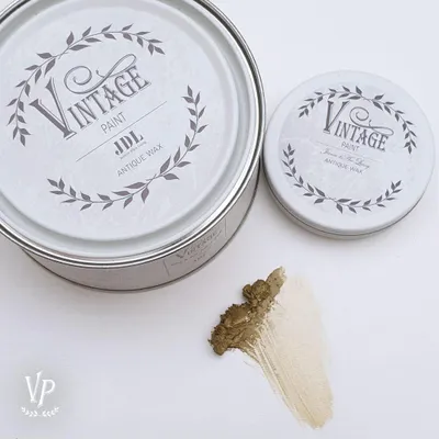 Produktbild von JDL Vintage Paint Antique Wax Möbelwachs 300 ml – Natürliches Antikwachs für Kreidefarbe – Schutz & Vintage Finish – Bienenwachs & Carnaubawachs – Shabby Chic Möbelpflege - Gold