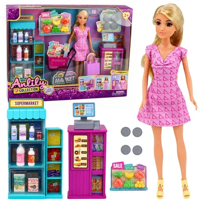 Productafbeelding van Anlily pop in supermarkt kassa accessoires kinderwagenset
