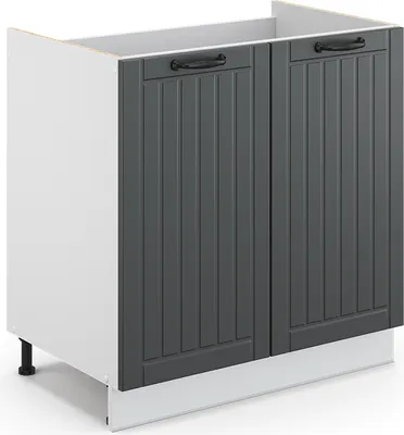 Produktbild von Spülenunterschrank Vicco Fame-Line Anthrazit Landhaus 80 cm ohne Arbeitsplatte, Model 36017