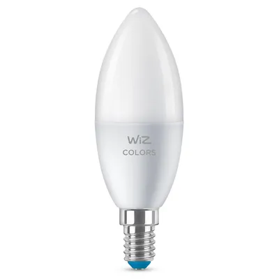 Produktbild von WiZ Dimmbare intelligente Glühbirne Weißes oder farbiges Licht E14 40W Kerzenständer