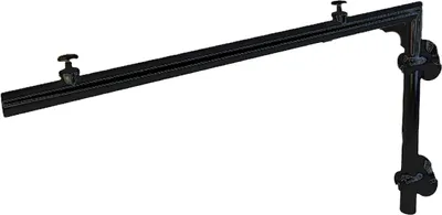 Produktbild von BuyLando SET L-Form Halter für Glasvordach - Edelstahl Schwarz Pulverbeschichtet