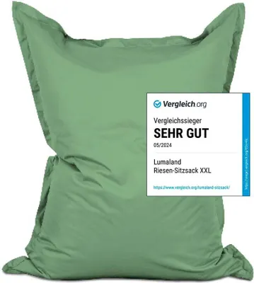 Produktbild von LUMALAND Sitzsack Classic XXL (380 L) - In- & outdoor - Pastell Grün