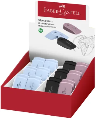 Produktbild von FABER-CASTELL Radierer Sleeve Mini New Ha. Farben 24x