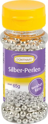 Produktbild von BackDecor Streudekor Glanz-Perlen silber, 65g