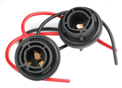 Produktbild von 2x PY21W Fassung Sockel Reparatur Kabel BAU15s 1156 Pins 150° Reparatur Stecker