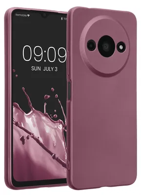 Produktbild von kwmobile Handyhülle für Xiaomi Redmi A3 Hülle - weiche Silikon Case metallisch schimmernd - Schutzhülle Cover - Metallic Lavendel