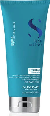 Produktbild von Alfaparf Milano Semi Di Lino Curls Hydrating Co-Wash Conditioner pflegender Conditioner für lockiges Haar 200 ml