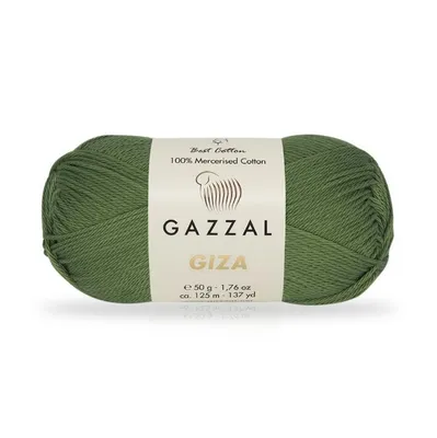 Obrázek produktu pro Gazzal Giza 2462, bavlna, mercerizovaná, 50 g, 125 m, barva: zelená