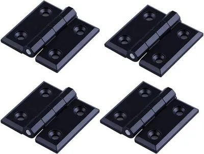 Obrázok produktu pre Pánty RVS – 4 ks – čierne – zliatina chrómu – 40 x 40 x 5 mm