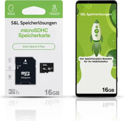 Produktbild von microSD Speicherkarte S&L für Sony Xperia 5 Plus - Speicherkapazität: 16 GB