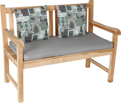 Image de Set de coussins de banc de jardin 111x51cm Coussin de banc avec 2 coussins Coussin d'assise