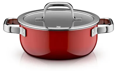 Image de WMF Fusiontec Mineral Pro, Bratentopf mit Deckel, 20 cm, Passion Red 3201114102 4000530759979