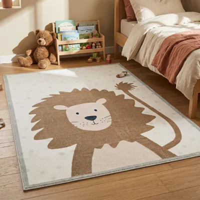 Zdjęcie produktu dla Volero - Dywan dziecięcy nadający się do prania - Simba Lion Brązowy - 80x150 cm