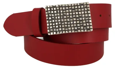 Image de Ceinture pour femme Barcelona, marque Cintura M, lot de deux, couleur rouge (rouge foncé 2), référence 115|#115|#6691 (Hers)