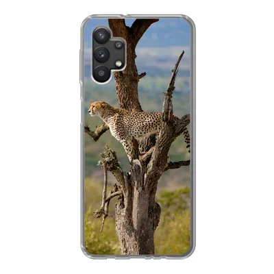 Produktbild von MuchoWow® Handyhülle Schutzhülle Hülle für Samsung Galaxy A32 5G Leopard - Baum - Tier Silikon Softcase Handy Hülle - Softcase