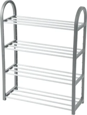 Obrázok produktu pre Botník plastový 4 police, sivý 50x19x66cm