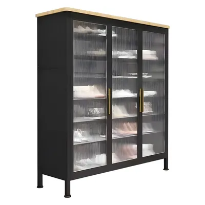 Produktbild von SevenComfort Schuhschrank, Schuhregal 6 Ebenen, 35 Paar Schuhschrank mit verstellbaren Regalen, für Eingangsbereich, Flur, Wohnzimmer (Schwarz)