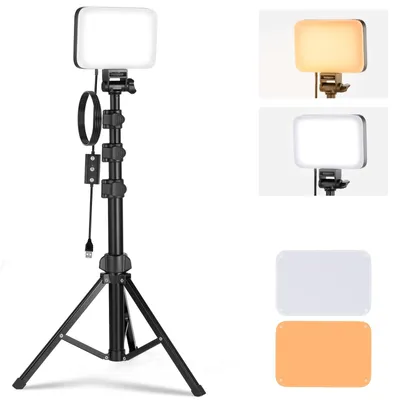 Produktbild von LED Videoleuchte NEEWER BASICS dimmbar 3200K-5600K mit Stativ & Filtern BP66