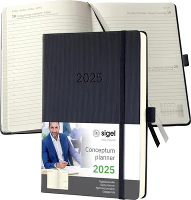 Zdjęcie produktu dla SIGEL C2510 Taschenkalender Conceptum 2025 schwarz