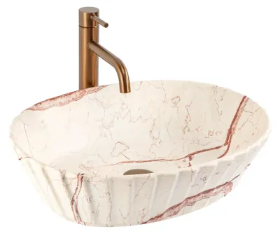 Produktbild von Aufsatzwaschbecken Rea Samanta Zen Beige, Steinimitation