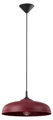 Immagine prodotto di Lampada a sospensione GINA bordeaux 1xE27  15W acciaio 74x38x38cm Sollux Lighting