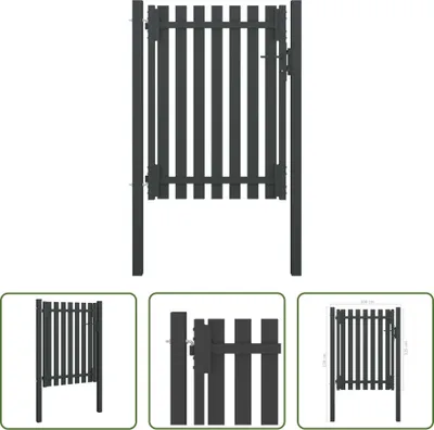 Obrázek produktu pro The Living Store Zahradní brána ocelová 1x1,7 m antracitová