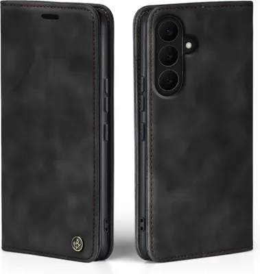 Produktbild von Handy Hülle für Samsung Galaxy S26+ Klapphülle Bookcase Flip Cover Handy Tasche Etui Farbe: Schwarz