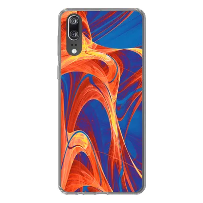Produktbild von MuchoWow® Handyhülle Schutzhülle Hülle für Huawei P20 Kunst - Wellen - Farbe - Psychedelisch Silikon Softcase Handy Hülle - Hardcover
