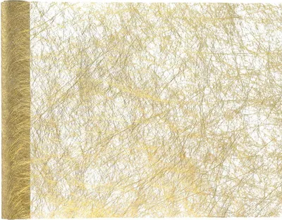 Produktbild von Vlies Tischläufer metallic, mit Faser, 30cm x 5m, Hochzeit Geburtstag, Farbauswahl:Metallic-gold