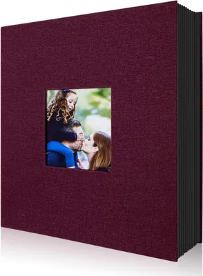 Obrázok produktu pre Fotoalbum 10x15, 400 vreciek, ľanový zasúvací album fialový
