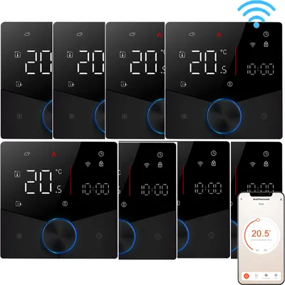 Produktbild von 8X WiFi Tuya Smart Thermostat 3A Raumthermostat Wasserheizungsgeräte Fußbodenheizung, APP-Steuerung, Sprachsteuerung Tmall Genie Amazon Home