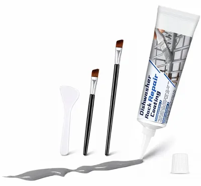 Produktbild von 50 ml Reparaturfarbe für Spülmaschinenregale, Farbe: Grau