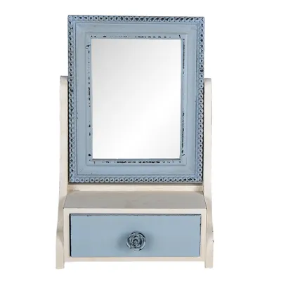 Productafbeelding van Clayre & Eef 62S242 Spiegeltje, blauw, 25x14x38 cm