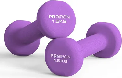 Obrázek produktu pro PROIRON neoprenové činky sada 2 1,5 kg pro ženy gymnastika jóga pilates děti