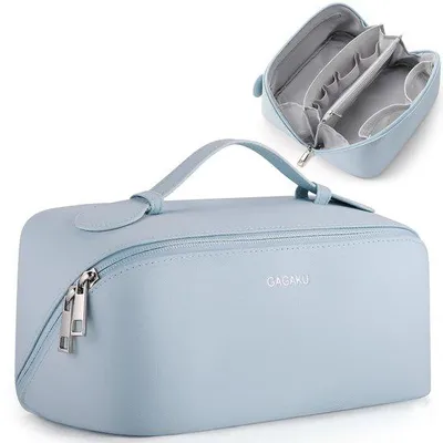 Immagine prodotto di Borsa da toilette da donna, grande, blu, da viaggio
