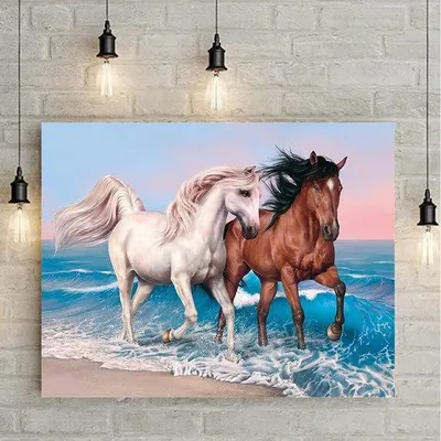 Produktbild von Diamant Malerei Pferd 50x40cm für Erwachsene und Kinder