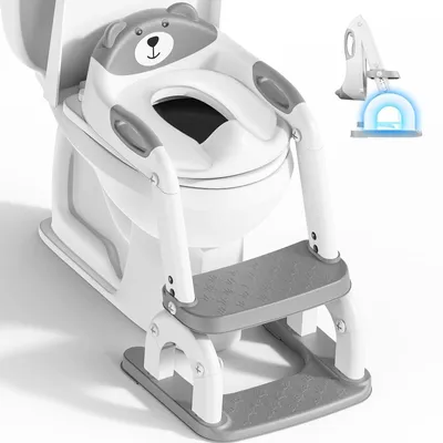 Produktbild von Verstellbarer Toilettensitz für Kleinkinder - 2-in-1 Toilette mit Tritt