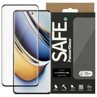 Zdjęcie produktu dla PanzerGlass SAFE. by ® Screen Protector Realme 11 Pro | 11 Pro+ | Ultra-Wide Fit, Realme, Realme - 11 Pro, Realme - 11 Pro+, Aplikacja na sucho, Odporny na zadrapania, Odporny na wstrząsy, Przezroczysty, 1 szt.