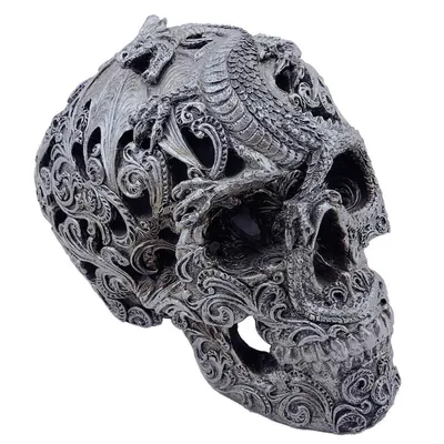 Produktbild von Dragon Skull Totenkopf im durchbrochenen Drachen Design
