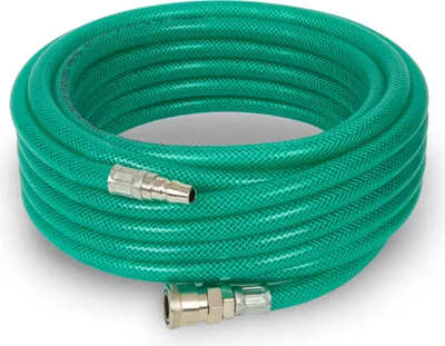 Obrázok produktu pre EBERTH hadica na stlačený vzduch Látková hadica Hadica na stlačený vzduch, dĺžka 10 m, kompresorová hadica s priemerom 10 mm x 14 mm (vnútorná x vonkajšia), spojka 3/8"