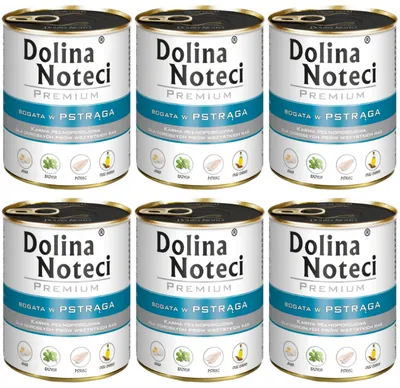 Produktbild von DOLINA NOTECI Premium Reich an Forellen - Nassfutter für Hunde - 800 g